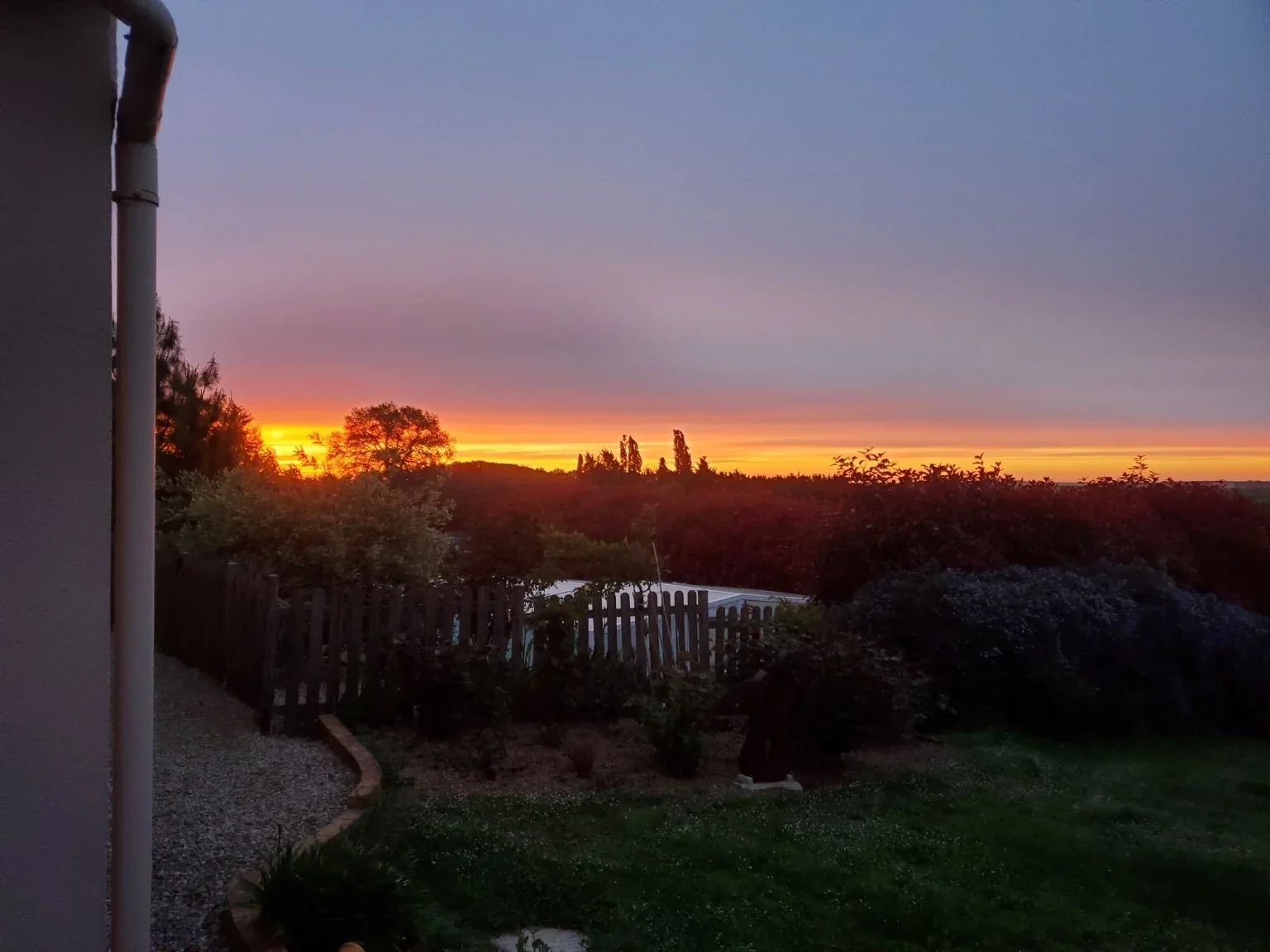 Coucher de soleil depuis Les Noix du Gîte