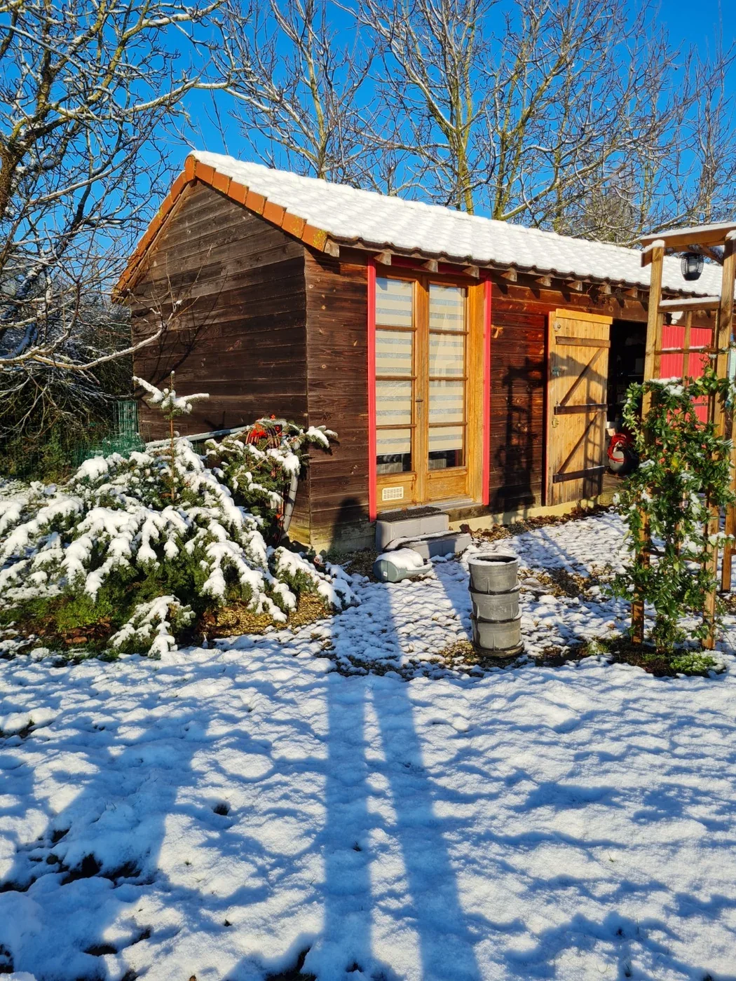Espace bien-être sous la neige